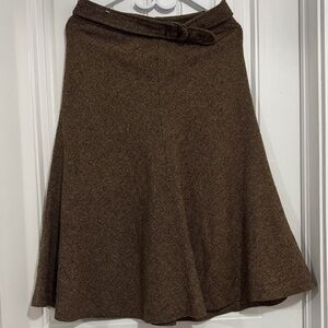 Zara Basics Elegant Brown A-Line Skirt